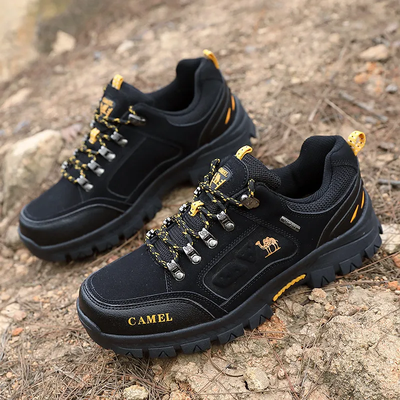 Hot Sale Black Men Hiking Shoes Mountain Trekking Sneakers Men Outdoor Non-slip Rock Climbing Shoes zapatillas trekking hombre