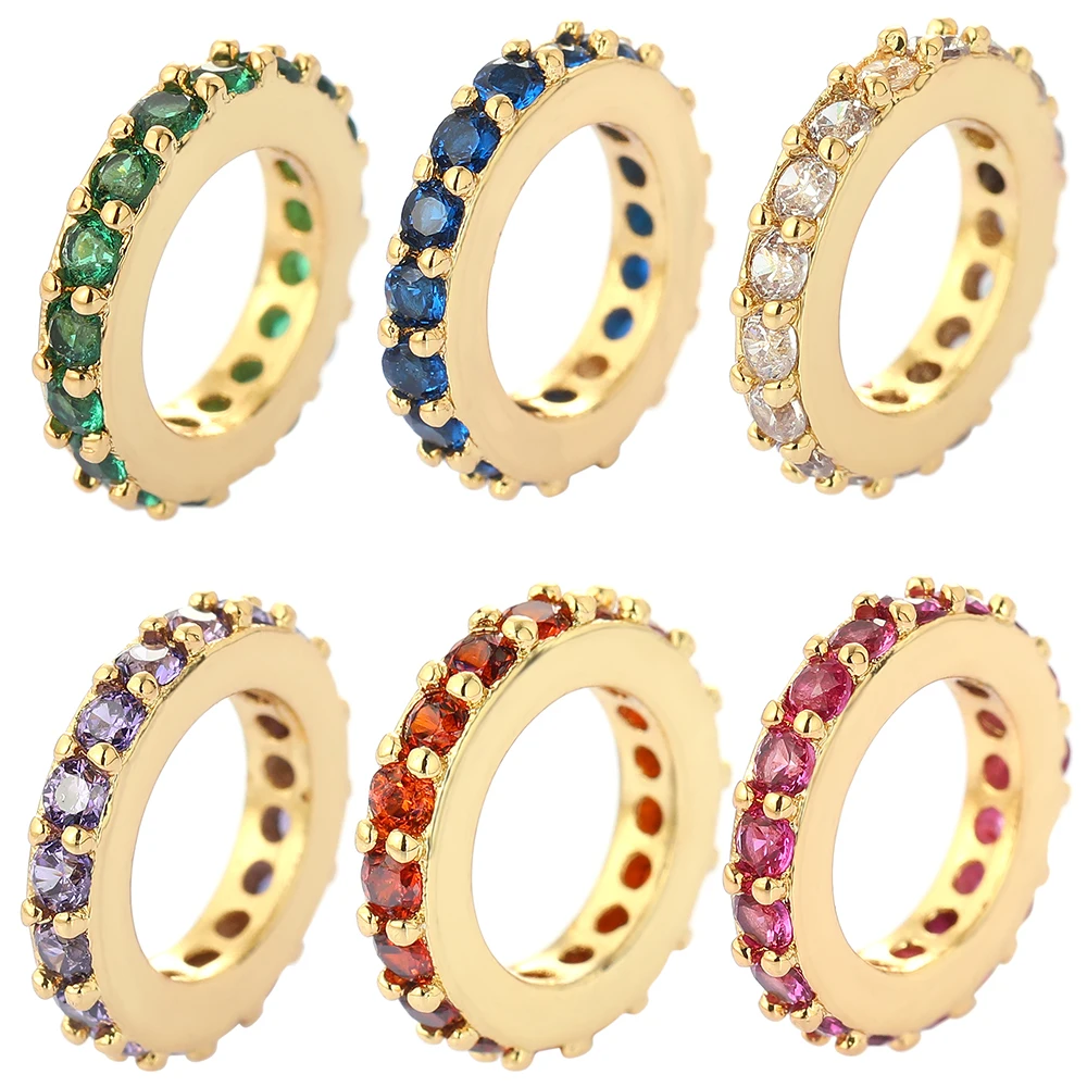 

10mm 7mm Geometric Round Boho Charms For Jewelry Making Supplies Necklace CZ Zircon Pendants Jewellery Crafts Diy Accessories