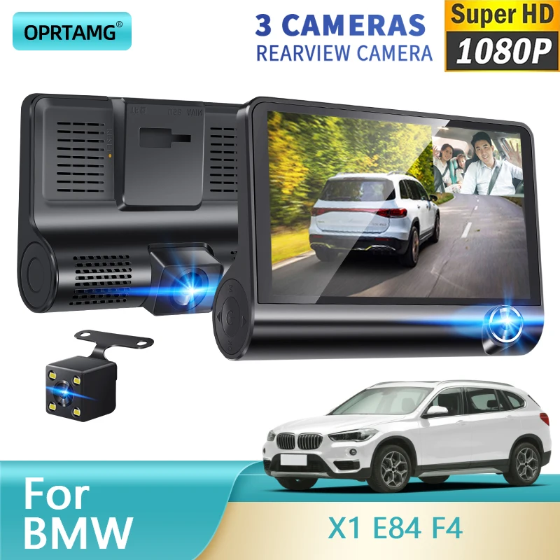 

Видеорегистратор OPRTAMG для BMW X1 E84 F48 1998 1999 2000 2001-2021 2022, объектив камеры 4,0 дюйма 1080P FHD DVR, видеорегистратор для вождения автомобиля