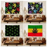 hemp leaf colorful tapestry wall hanging home decoration hippie bohemian decoration divination ins home decor