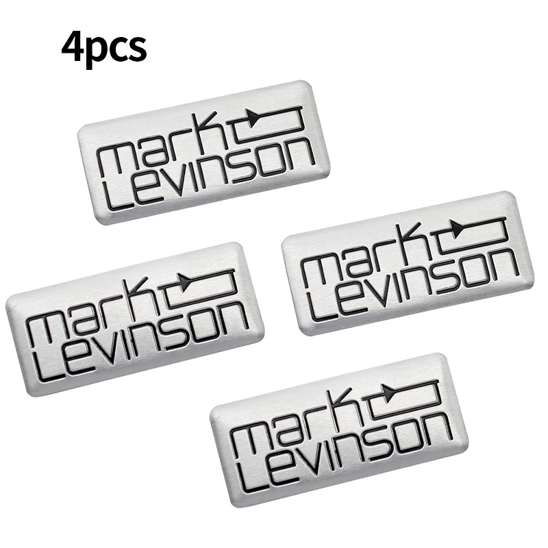 

2/4 шт. 3D металлический алюминиевый автомобильный Стайлинг Марк Левсон значок эмблема аудио наклейка динамик украшение эмблема наклейки автоаксессуары