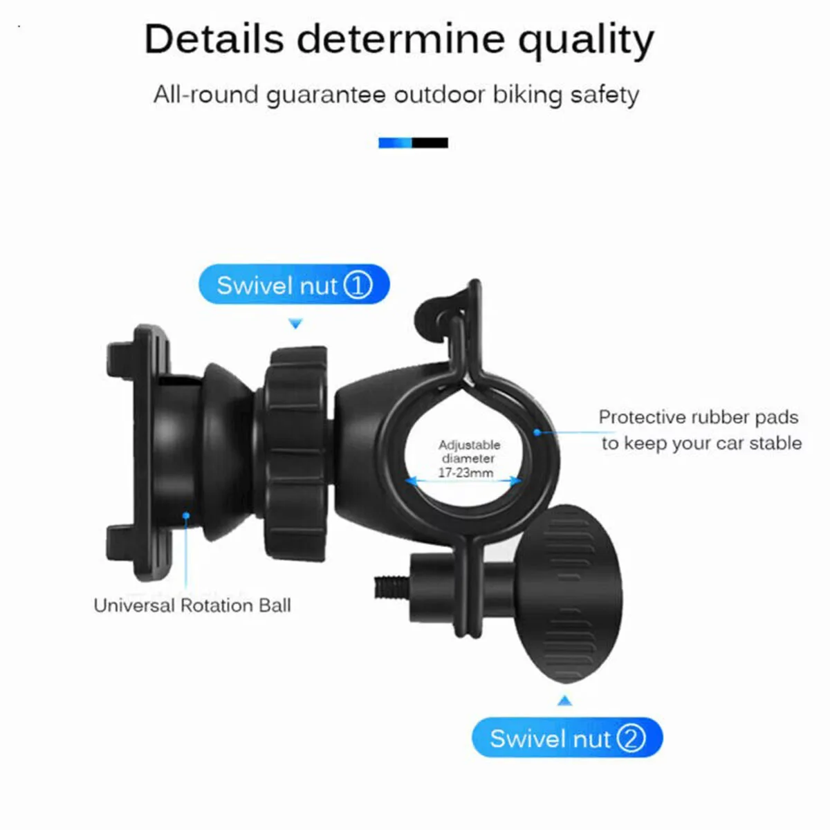 Крепление для велосипеда на 360 ° водонепроницаемый держатель всех мобильных