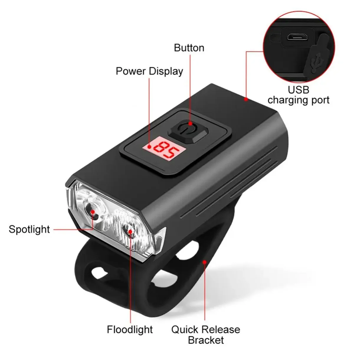 Велосипедный фонарь T6 светодиодный 1200 люмен USB перезаряжаемый лампа дорожный