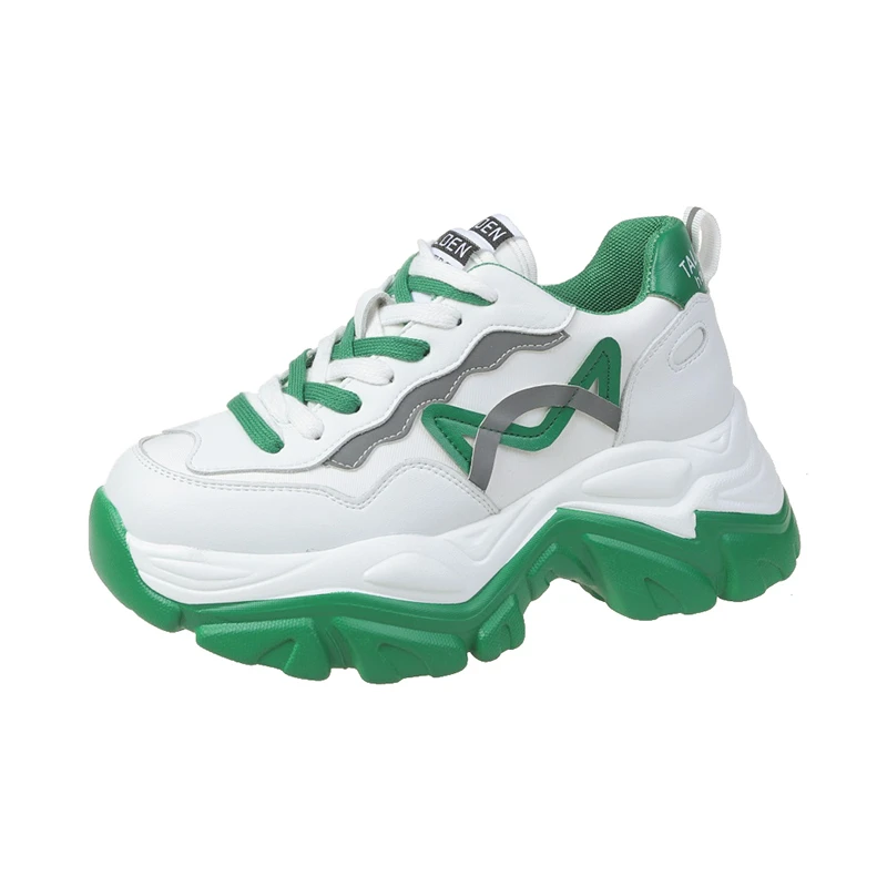 

Женские удобные кроссовки на массивной платформе, Уличная обувь бежевого, серого цвета, на платформе