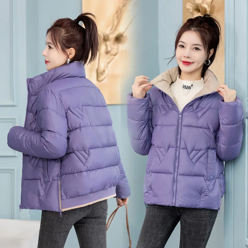 

Пуховик женский из хлопка, короткий модный костюм с надписью хлеб, теплая зимняя куртка, трендовая хлопковая одежда