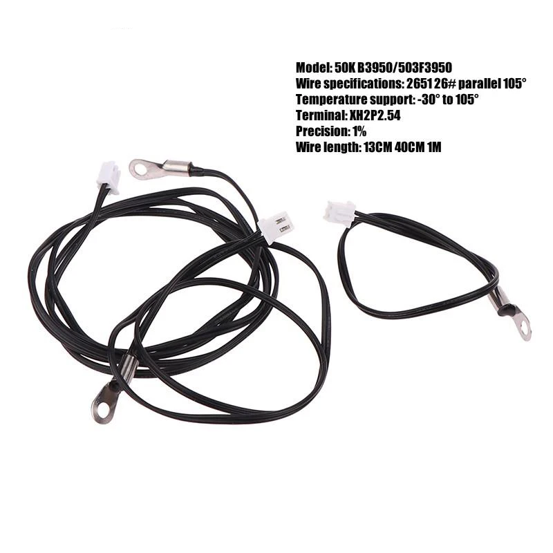 

Водонепроницаемый провод NTC 50K 100 1% с точным температурным датчиком, 13 см/40 см/3950 см, фиксированное монтажное отверстие