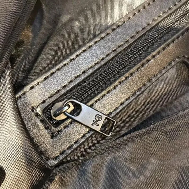 Y-3 Yohji Yamamoto 2023 New Men's Crossbody Bag Dark Black Signature Sports Travel Zipper Shoulder Bucket Bags For Men and Women