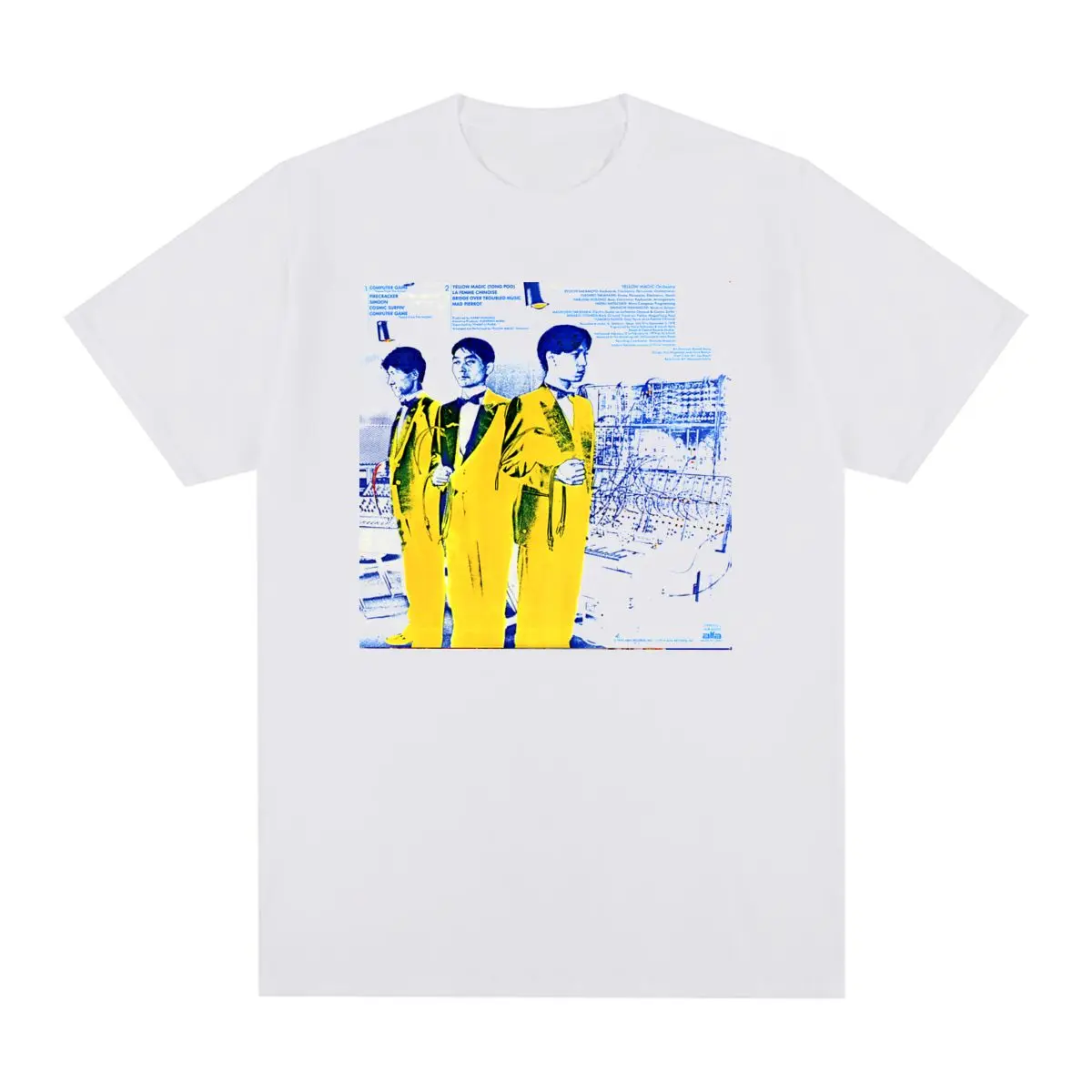 

YMO Yellow Magic Orchestra Vintage T-shirt synthpop japan kraftwerk music Cotton Men T shirt New Tee Tshirt Womens Tops