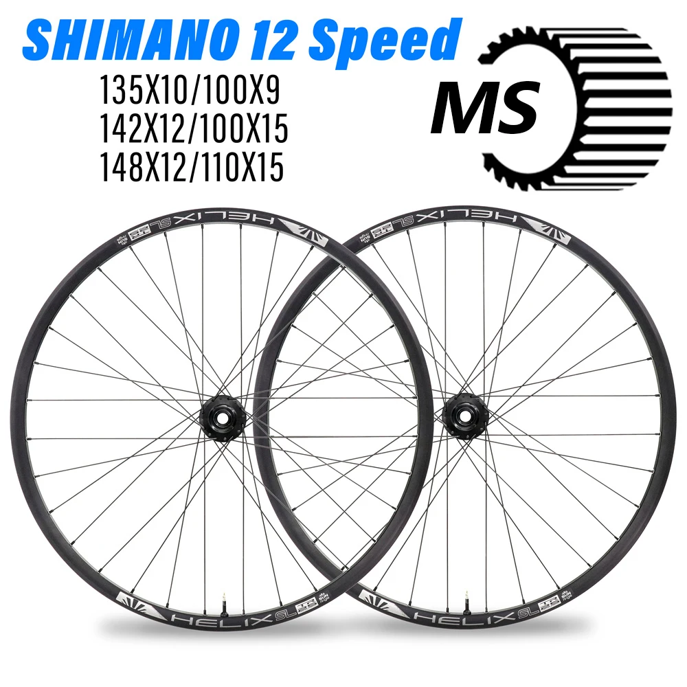 

12 Speed MICRO Hub XT M8100 M7100 32H 100/110x15MM 142/148x12mm 29er XC Mountain Bike Wheelset BOOST 148MM