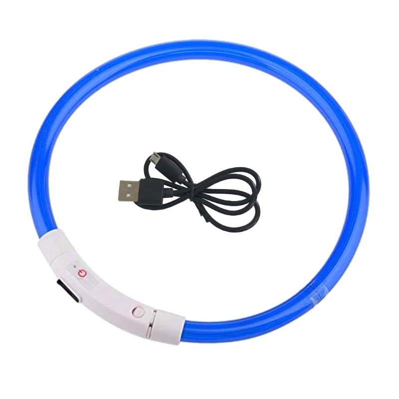 

LED Dog Collar with 3 Light Modes High Visibility Waterproof Light Up Collar Glowing Safety Collar Pet Accessories K5DC