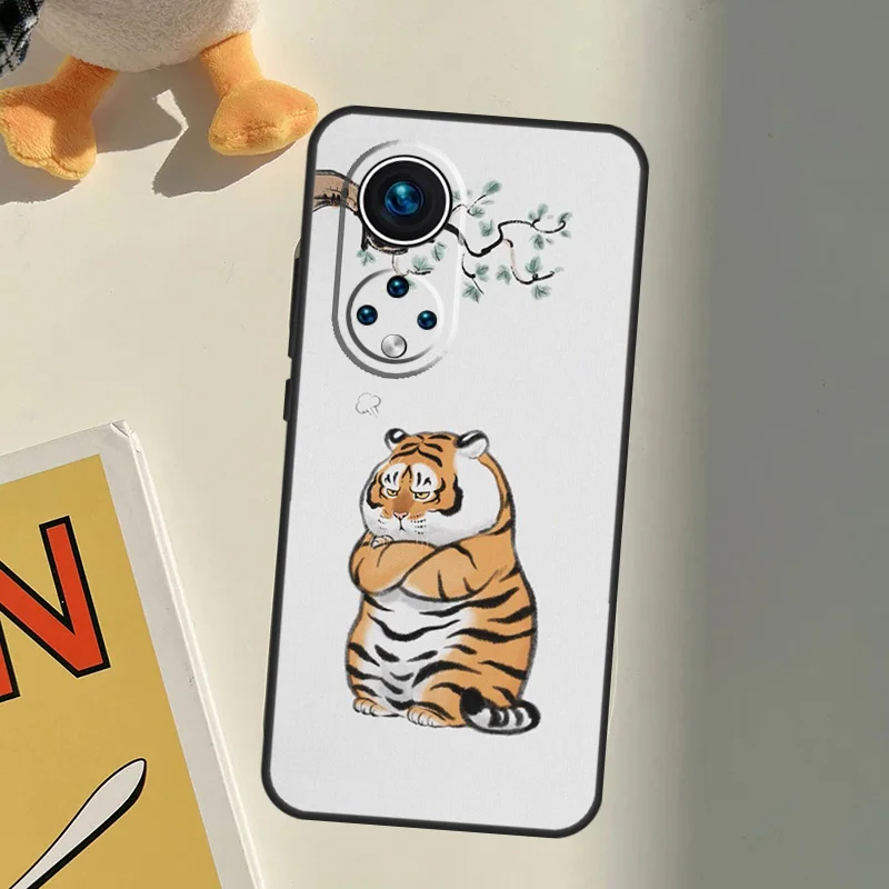 Милый мягкий чехол с толстым тигром для Huawei Honor 50 8X 9X 10i P20 P40 Lite P30 Pro P Smart 2019 Nova 9 5T |