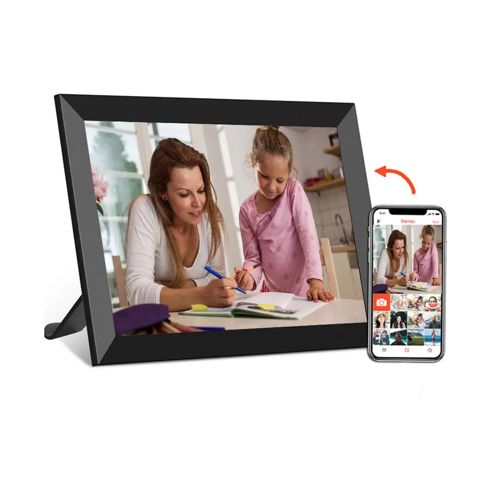 Frameo System 10.1-inch Digital Photo Frame 16GB Memory Smart Wifi Touch-screen Cloud Frame Holiday Gifts
