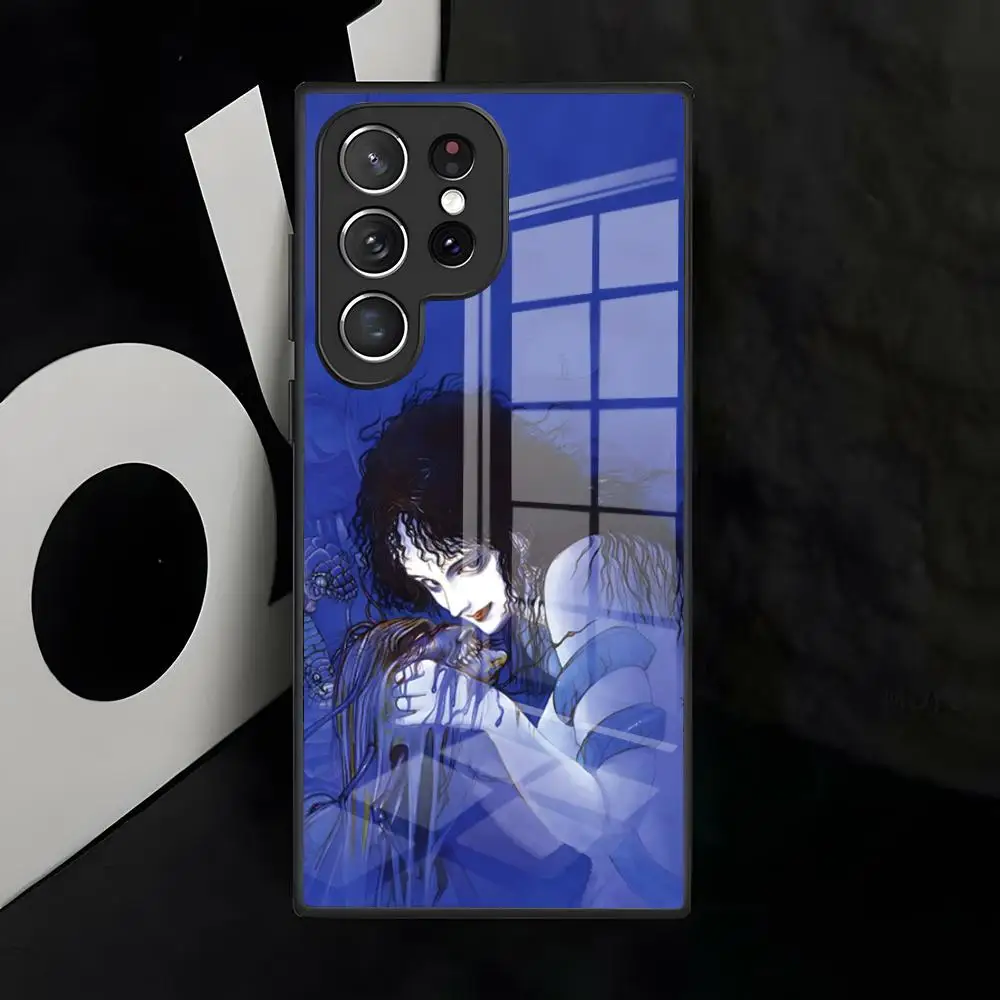 Фото Чехол для телефона Yoshitaka Amano для Samsung S26 S25 S24 FE S23 S22 S21 Plus S20 Ultra Note20Ultra, черный стеклянный чехол №4