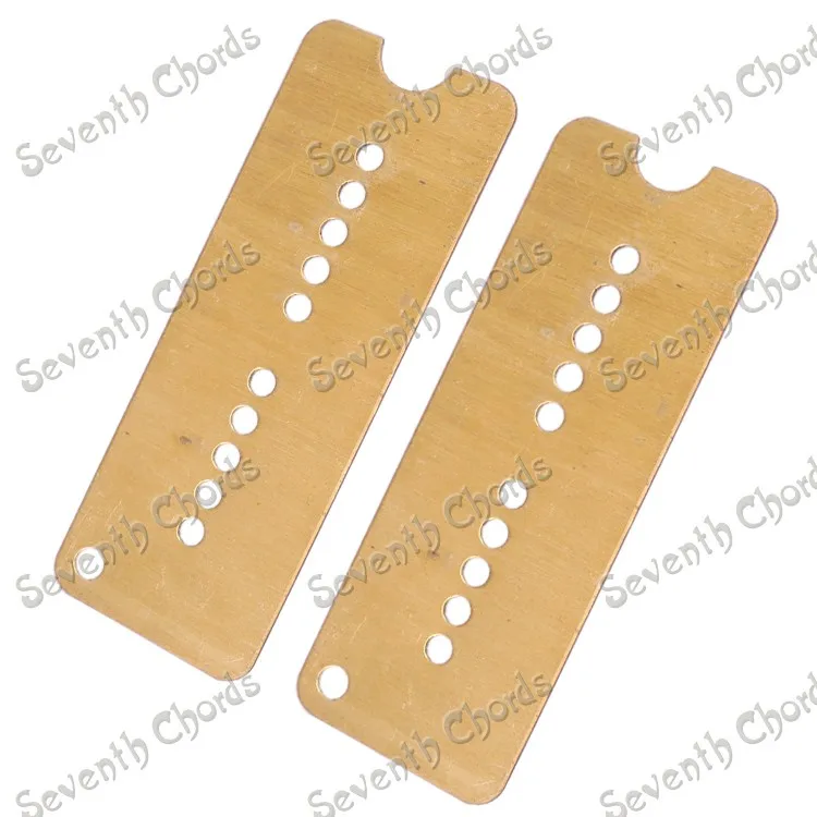 

A Set 2 Pcs Soapbar P90 Soap bar Style Brass Pickup Baseplate - Pole Spacing 50mm & 52mm for choose