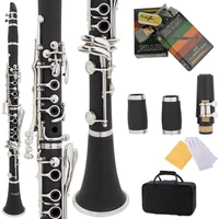 b flat 17 key clarinet bakelite clarinet with luggage black wind instrument klarinette clarinette professional music instruments
