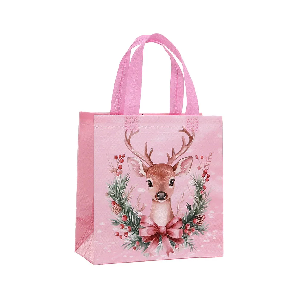 Нетканые пакеты для подарков с рождественским принтом 12 шт.