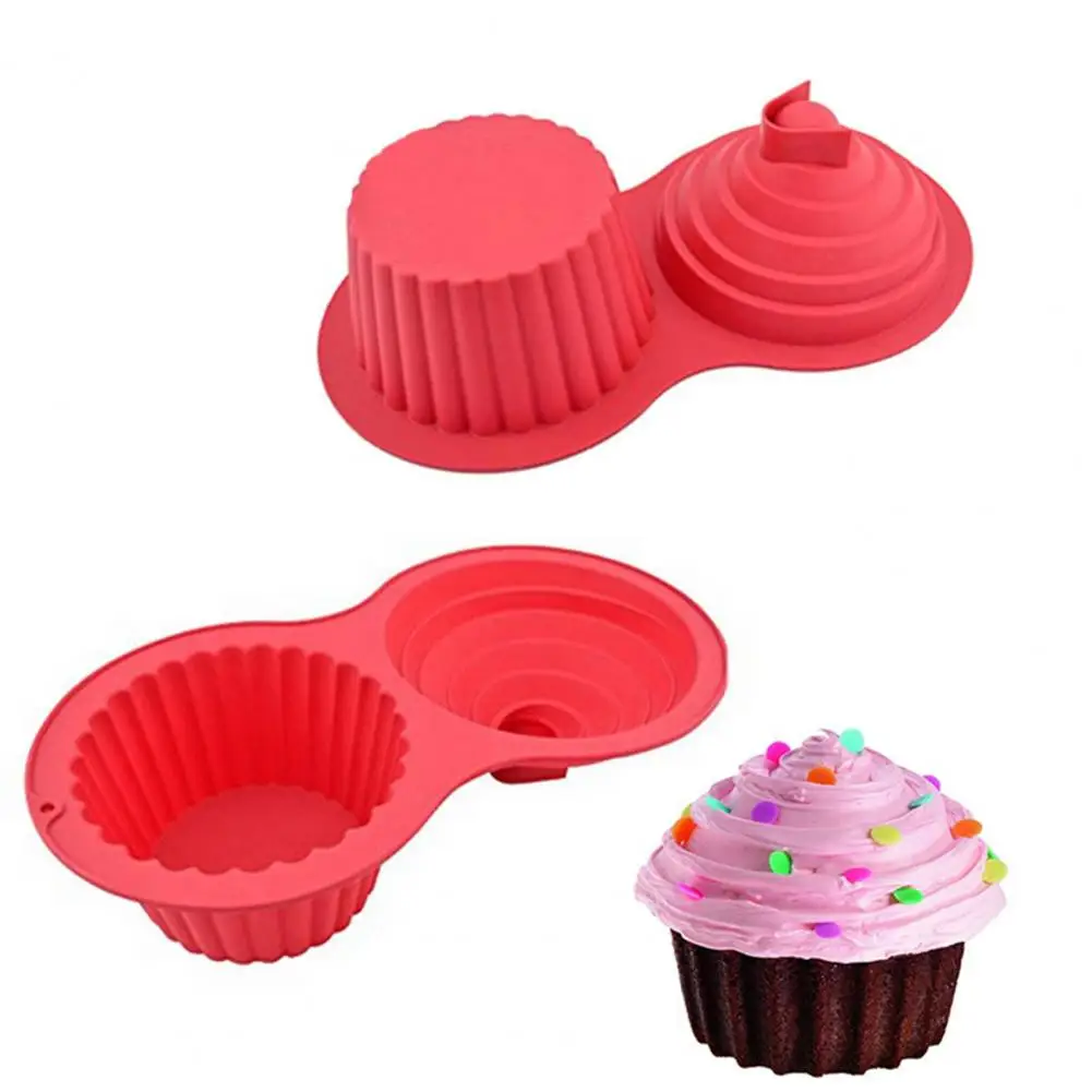 

Cute Mousse Mold Lightweight Mousse Cake Mold Dishwasher Safe Silicone Muffin Cupcake Baking Mold One-piece Design