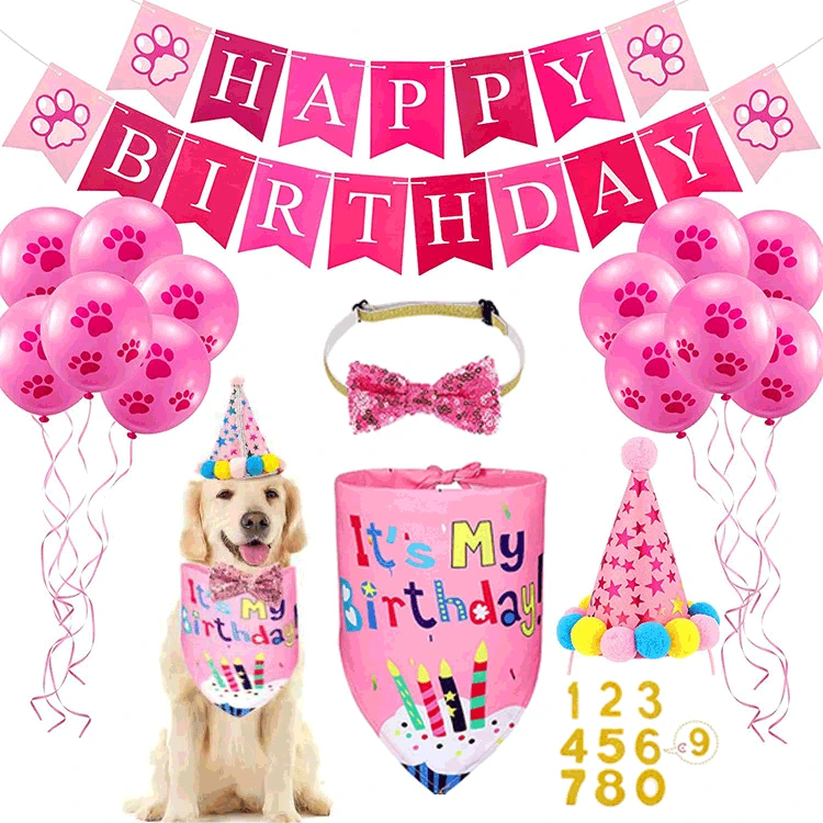 

Шапочка для собак, слюнявчик для домашних животных на день рождения, галстук-бабочка, шляпа, набор для вечеринки, декоративный воздушный шар...