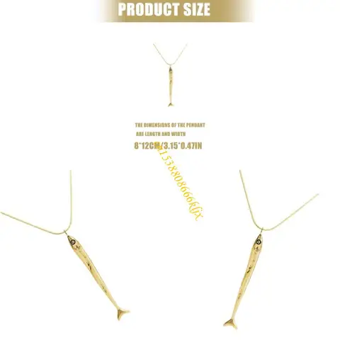 Ожерелье с подвеской сардина JAVRICK