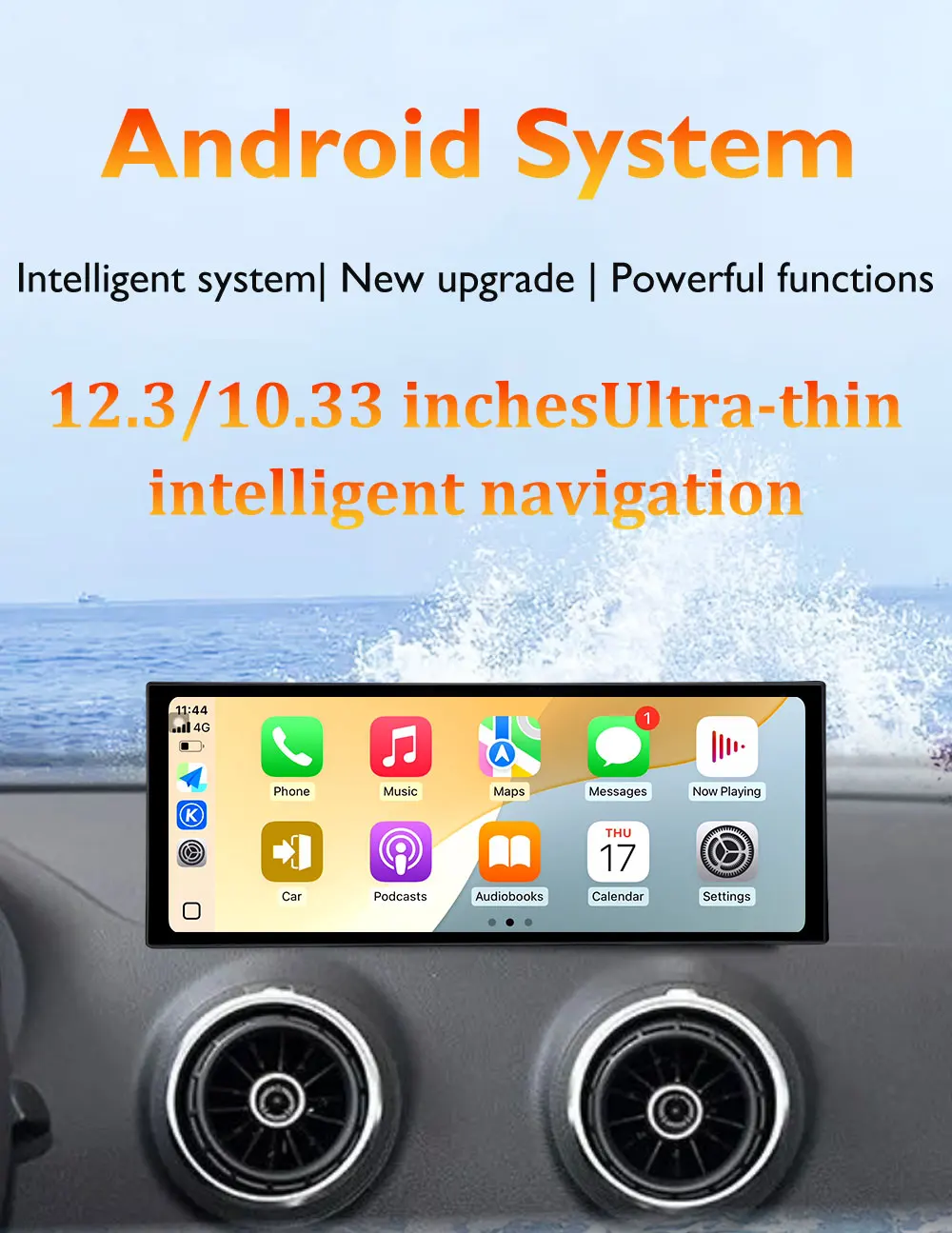 Фото RHD для Audi A4 B8 A5 2009-2016 Bluetooth WiFi Carplay Android 15 GPS Navi 4G Автомобильный видео Мультимедийный радиоплеер №2