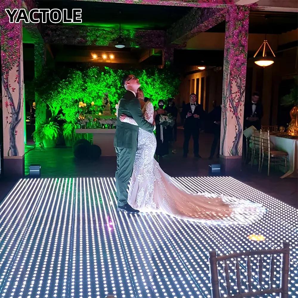

YACTOLE 500*500*70mm 144-pixel inductive 3D LED tiles wired RGB 3in1 mirror portable stage lighting DJ wedding party event club