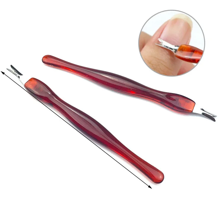 1PC Stainless Steel Nail Cuticle Pusher Art Fork Manicure Tool For Trim Dead Skin Fork Nipper Pusher Trimmer Cuticle Remover