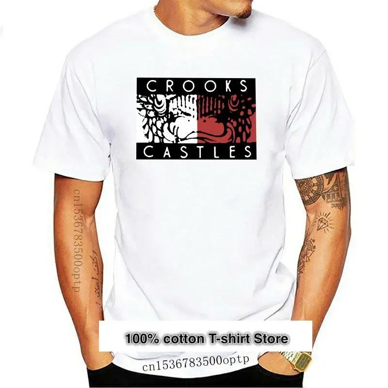 

Camiseta blanca para hombre y mujer, Tops a la moda de Crooks y castillos, nueva