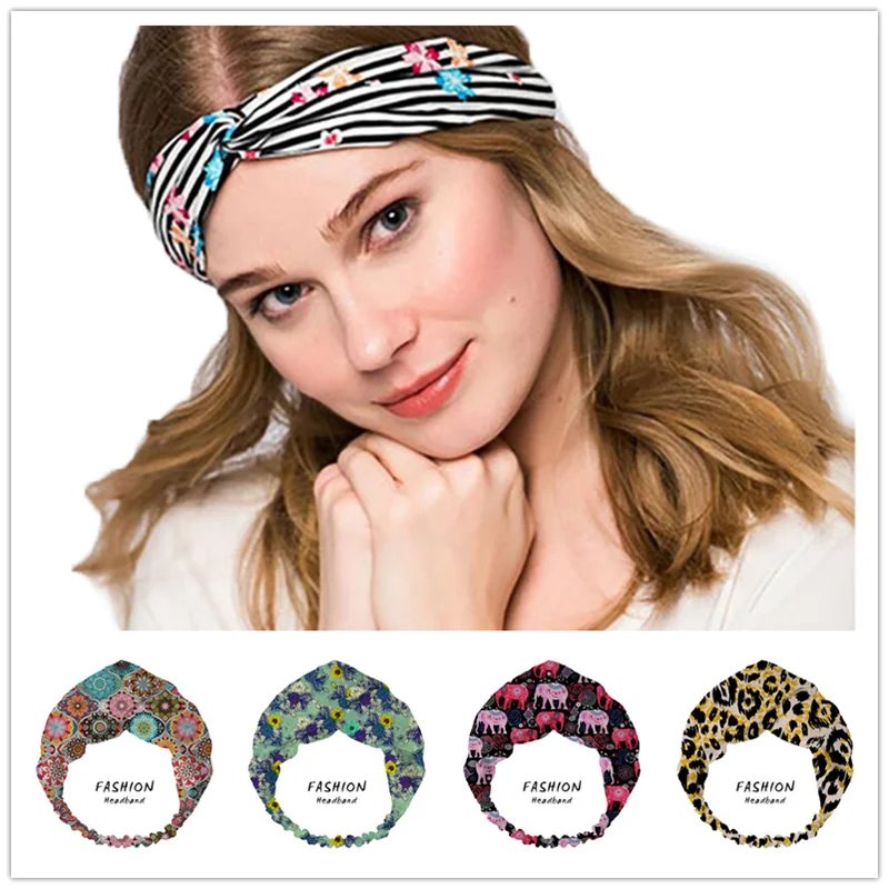 

Women Vintage Bandanas HairBands Tight Headwear Four Seasons Women Hair Accessories for Women girls Hair Bands ladies Hoop