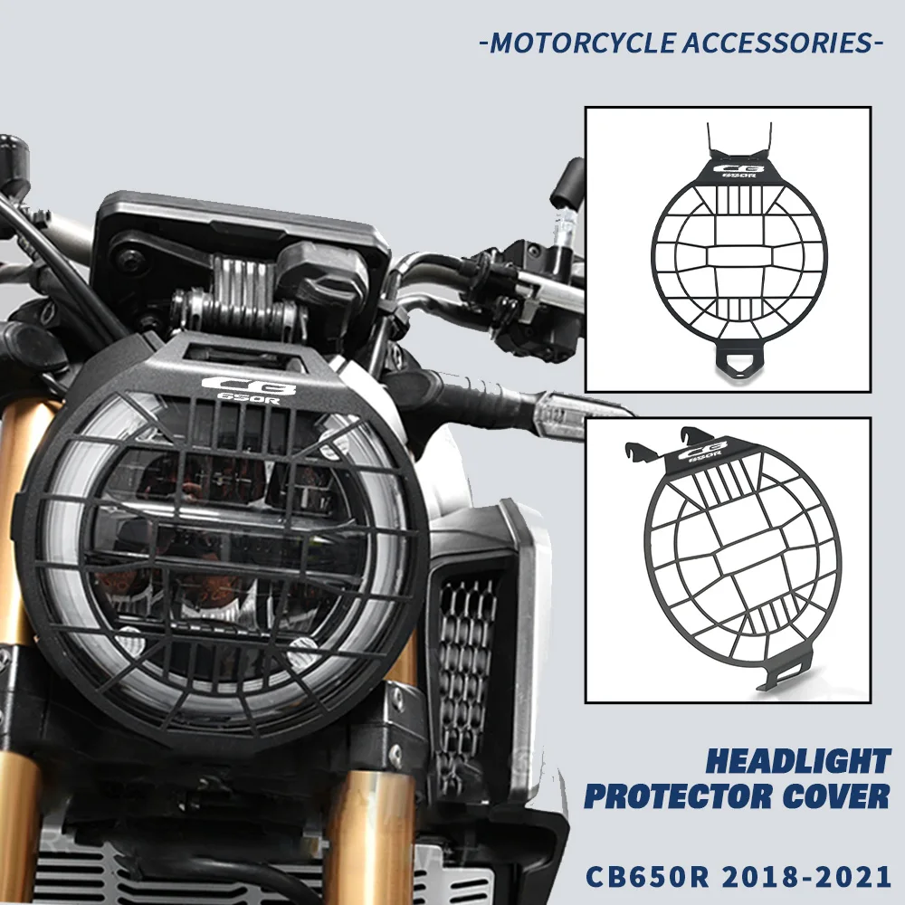 

Motorcycle Vintage Headlight Protector Retro Grill Light Lamp Cover FOR Honda CB650R CB 650R CB 650 R 650R 2018 2019 2020 2021