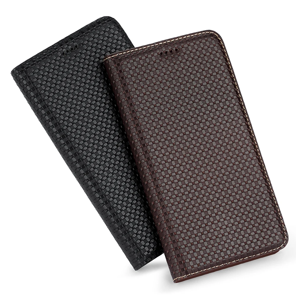 

Luxury Mat Pattern Case For OPPO Realme V30 V27 V25 5G V23 V21E V21 V20 Natural Leather Magnetic Visa Card Slot Flip Cover Funda