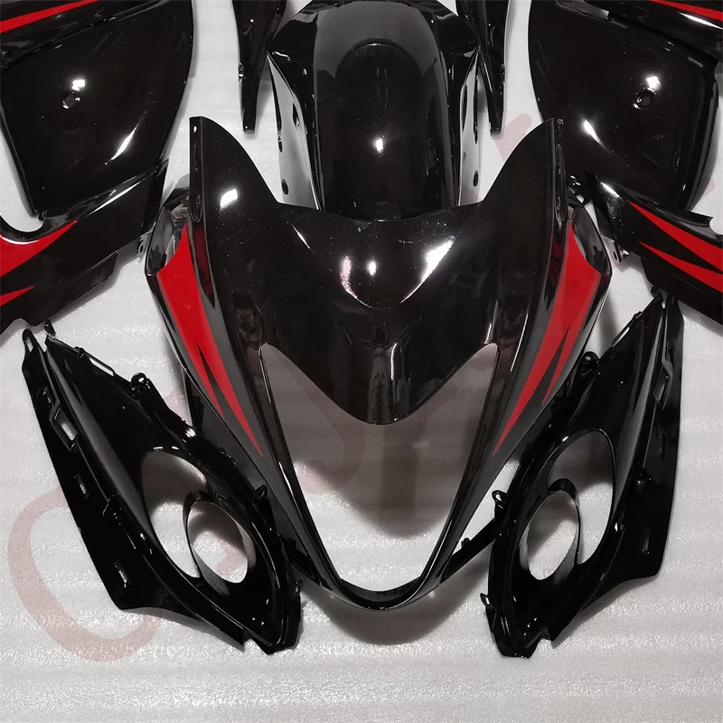 Фото Комплект обтекателя мотоцикла на заказ для Suzuki Gsx1300r 2008-2012 Gsxr1300 2013-2020, черные обтекатели Gsxr 1300 08-20, красный обтекатель корпуса №2
