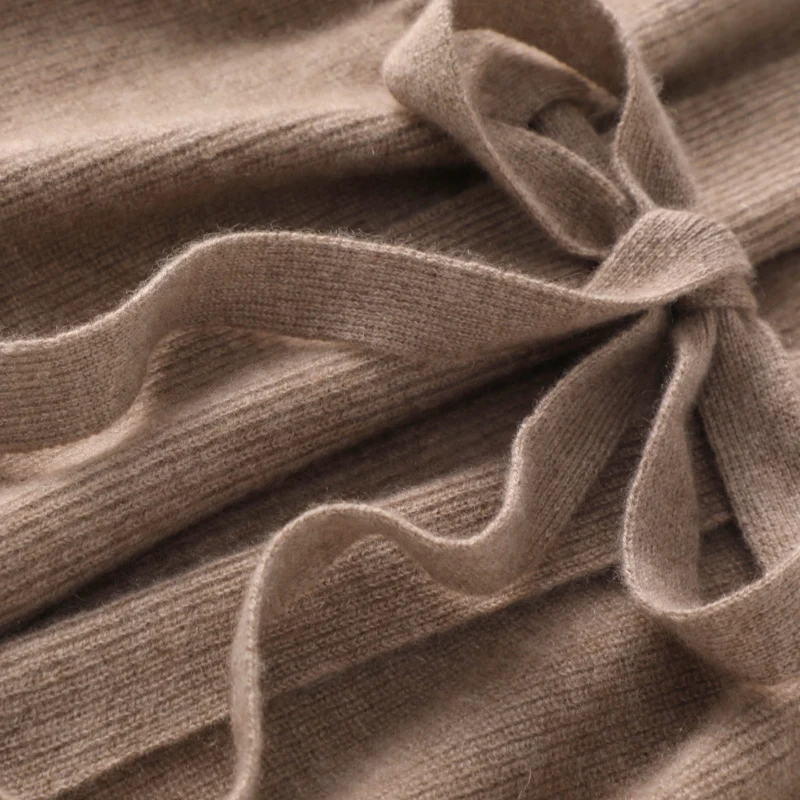 Женский свободный кашемировый жилет без рукавов из 100% чистой шерсти с v-образным