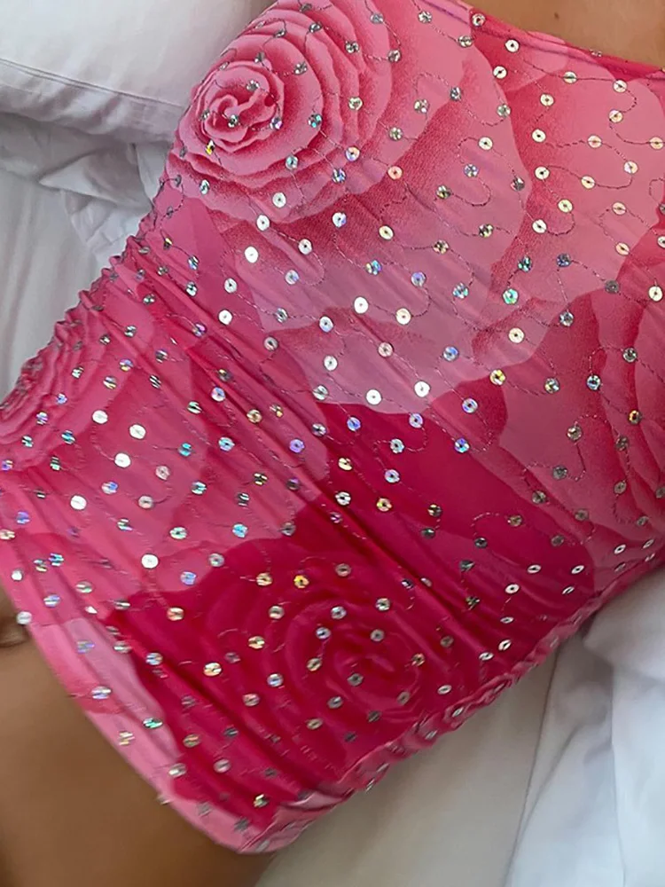 Женский укороченный топ на одно плечо ALLNeon Y2K винтажный Топ с цветочным принтом и