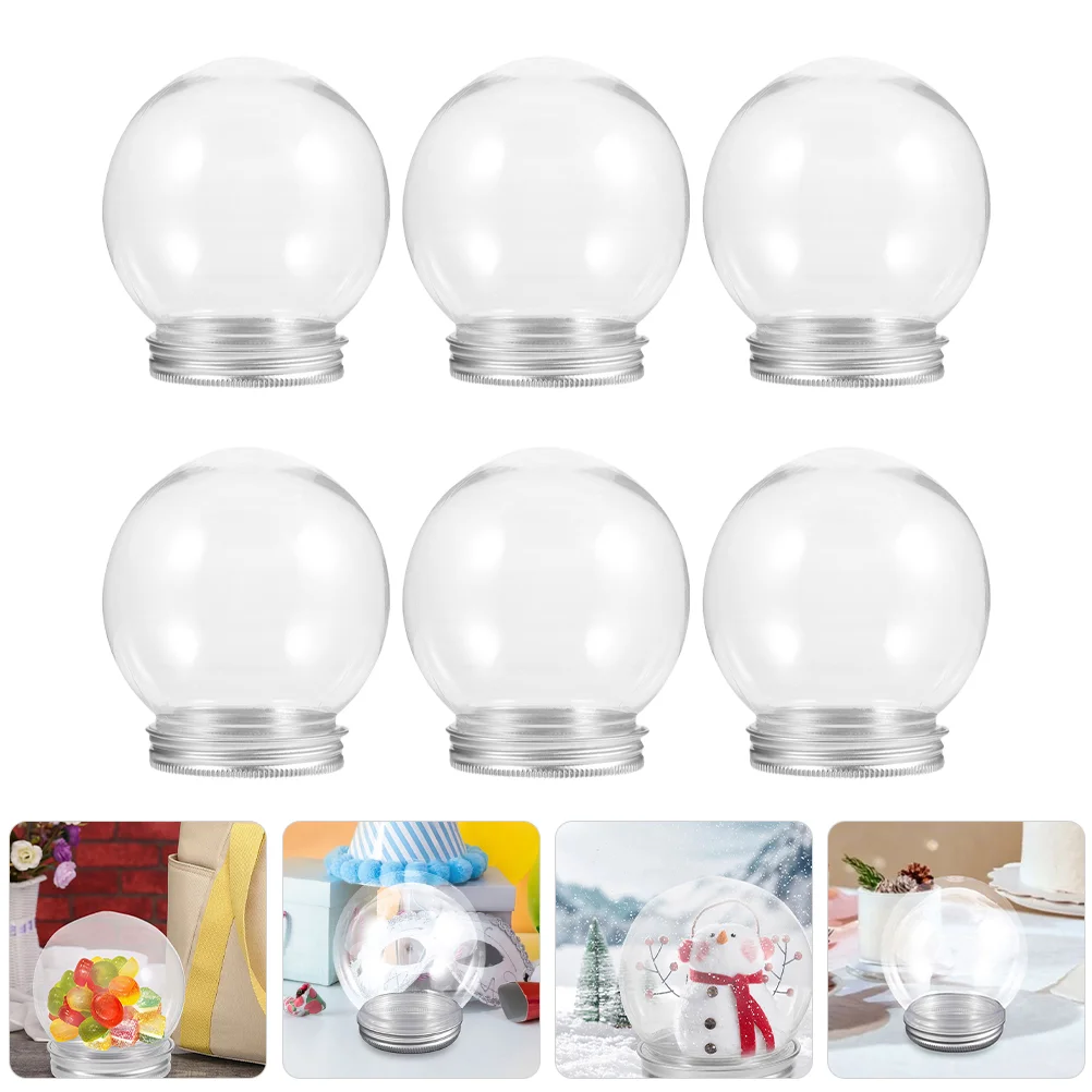 6 шт. прозрачный снежный шар прозрачная бутылка для снежков компактный
