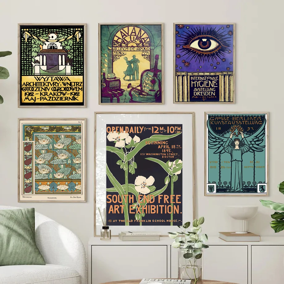 Винтажная выставка глаз лягушка цветок лотоса настенная живопись на холсте