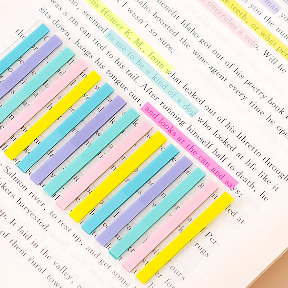 1900pcs Page Markers Index Tabs Bookmark Transparent Sticky Classify Files For Books Waterproof Notes Strip Students Flags images - 6