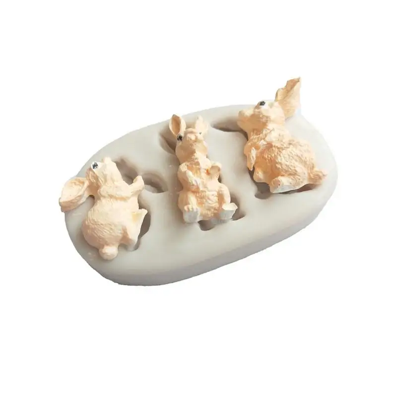 

Three Rabbit Silicone Mold Fondant Baking Paste Mold Cake Decorating Tool Resin Baking Mould