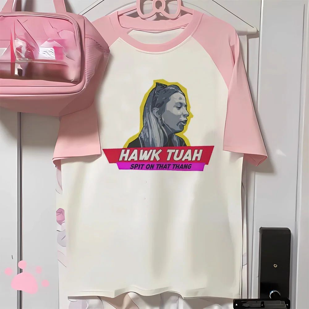 Футболка Hawk Tuah женская удобная быстросохнущая в стиле Харадзюку забавная