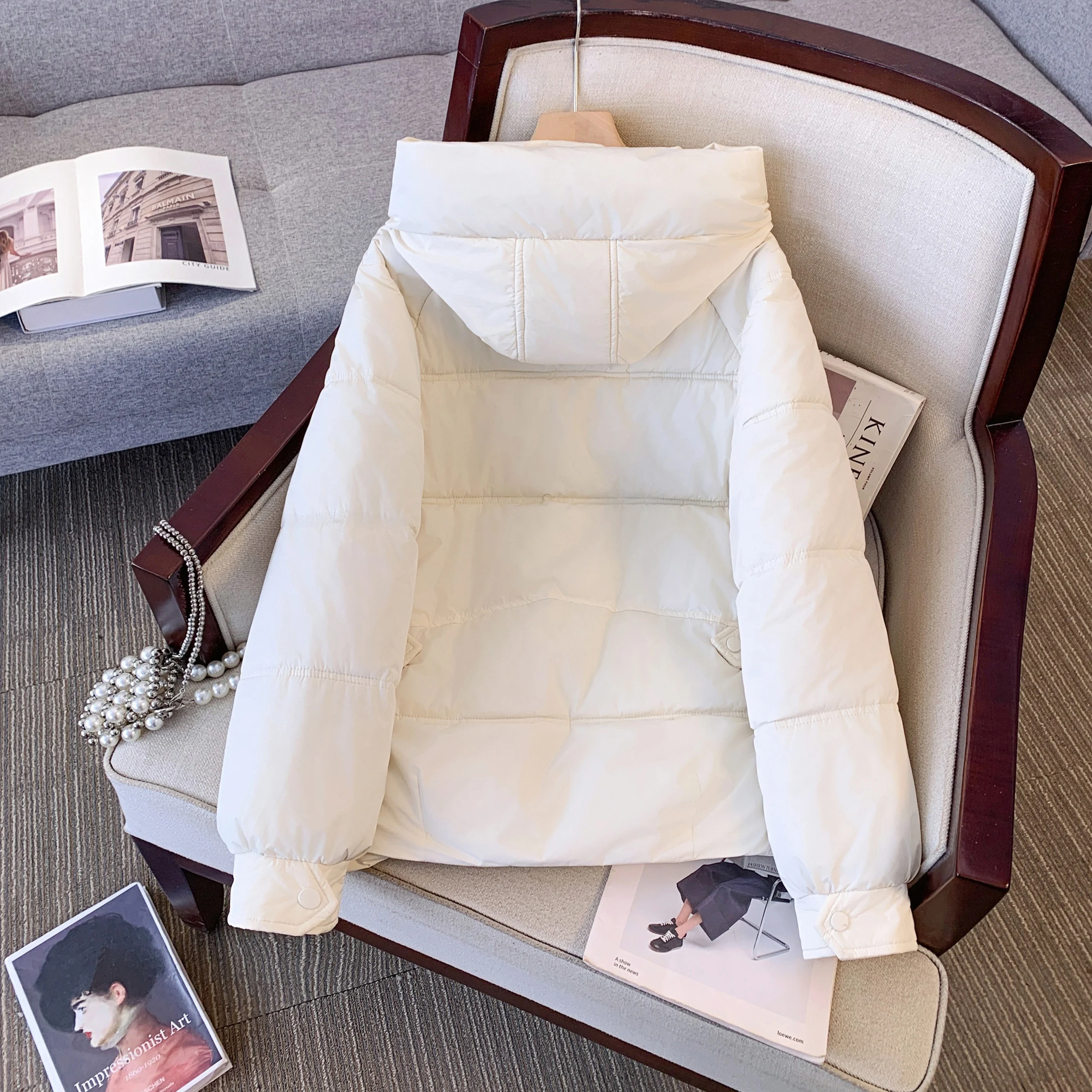 Пуховик с хлопковой подкладкой женская зимняя одежда 2024 новинка популярная в