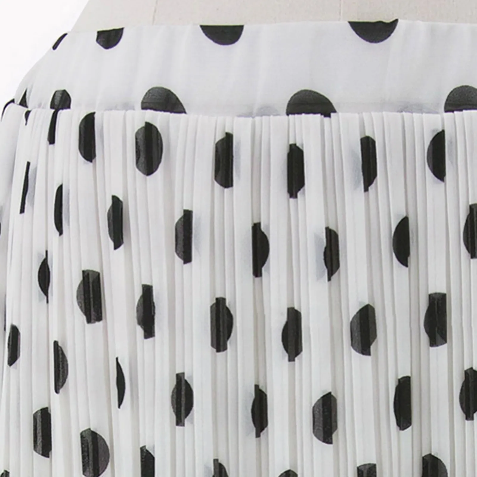 Плиссированные юбки в горошек для женщин женская юбка средней длины Женская