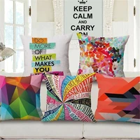 stylish alphabet geometric pattern linen home decor pillowcase car couches sofa cushion cover home textils pillow case