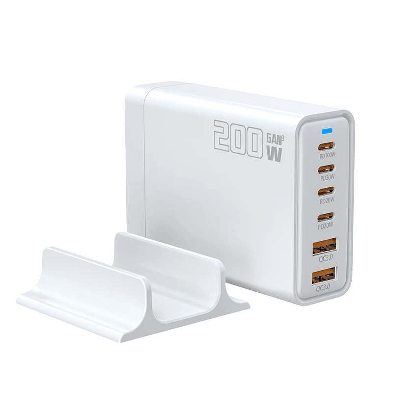 Быстрое зарядное устройство USB C 200 Вт 5-портовая зарядная станция