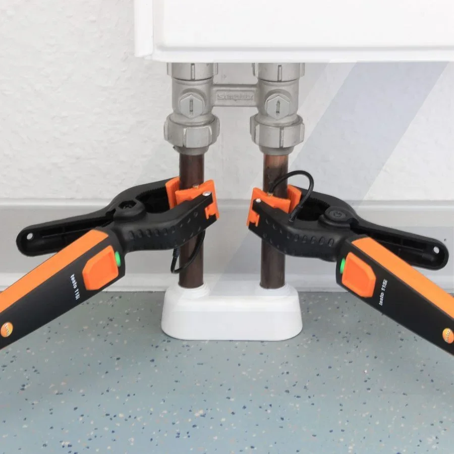 Термометр-зажим 115i работающий с помощью термогигрометра Testo смартфона