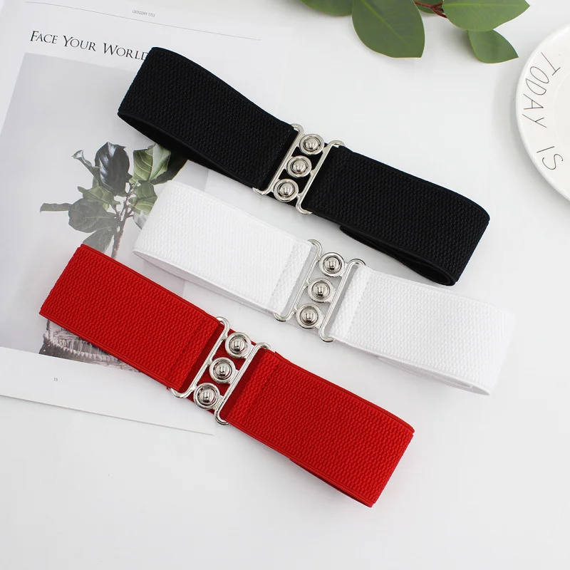 

Retro Belt Trend Simple Youth Belt Decoration Casual Belts New Fashion Designer Design Elastic Wide Women's Belt