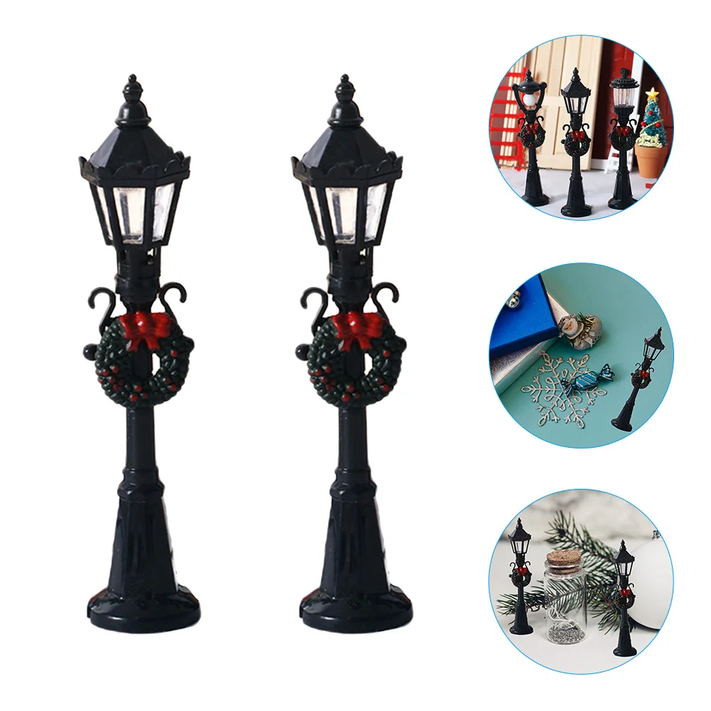 2 шт. миниатюрный фонарь для дорожки железнодорожный уличный модель декор