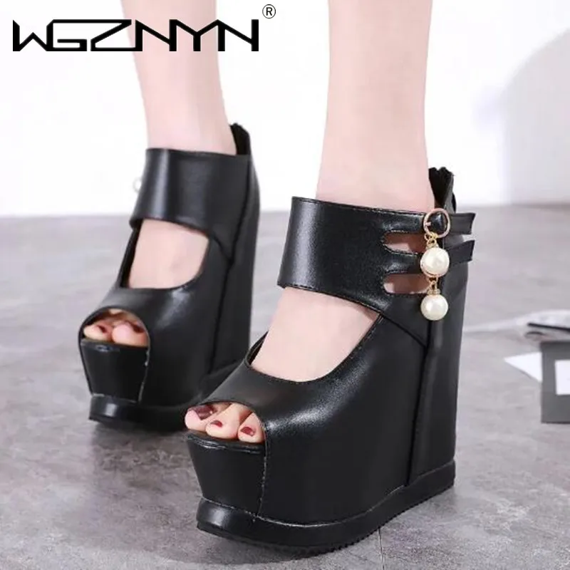 НОВЫЕ женские сандалии с открытым носком летние на танкетке платформе высоком