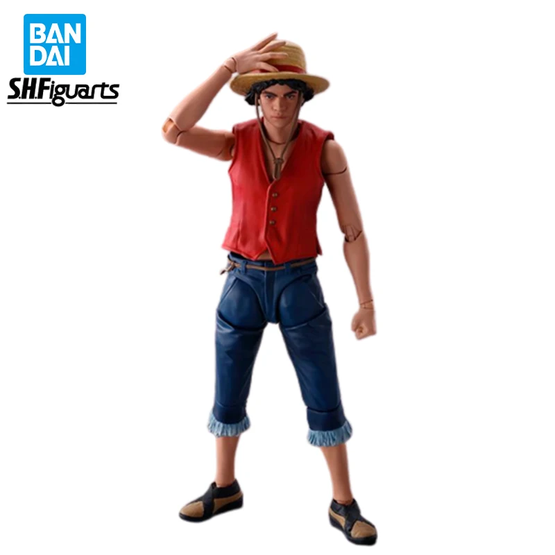 

Оригинальная обезьянка BANDAI SHF ONE PIECE D. Фигурки героев аниме Luffy Netflix из ПВХ в реальном времени, модели игрушек