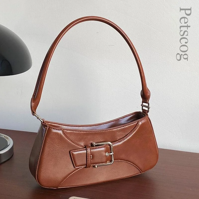 

Vintage Luxury Handbags For Women Designer Zipper Tote Bag Y2k New Trend Fashion Ladies Shoulder Bags Brown Black 2023