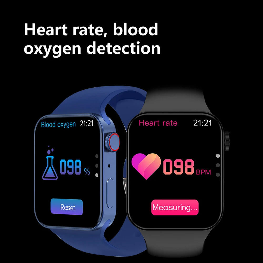 

2,0 дюймовый большой экран IPS пульсометр, артериальное давление, измеритель физических упражнений, умные часы T100MAX с Bluetooth для разговора