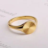 2022 new stacked sunshine ring 316l stainless steel plated ip electroplating womens ring waterproof ring gift jewelry women